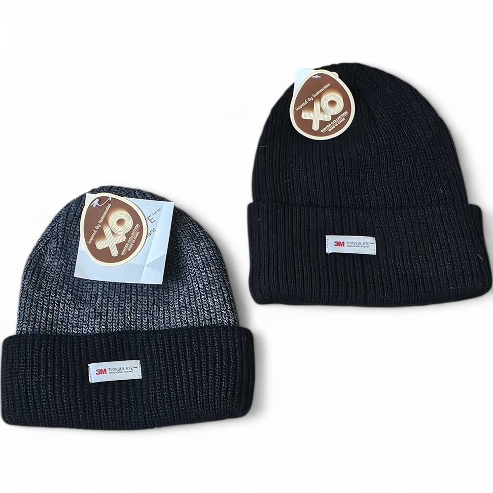 3M Thinsulate Black Knit Beanie Insulated Winter Hat